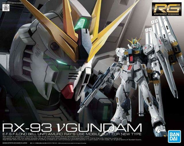 Bandai Gundam Model Kit, 1/144 RG RX-93 V NU Gundam RG32