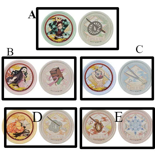 ICHIBAN KUJI DEMON SLAYER RESOLUTION THE SECOND - PRIZE F :Pair Metal Coasters