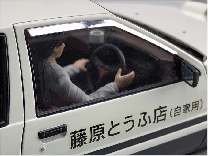 AOSHIMA 1/24 Initial D Takumi Fujiwara AE86 Trueno Project D Spec Plastic Model with Figure