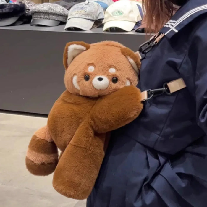 Cute Red Panda Plush Backpack