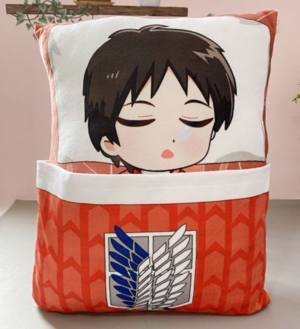 Attack On Titan PLUSH TOY STUFFED CUSHION PILLOW (Cute Sleeping Style)