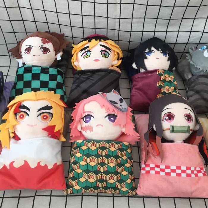 Demon Slayer Plush Toy (Cute Sleeping Plush in the Bed)