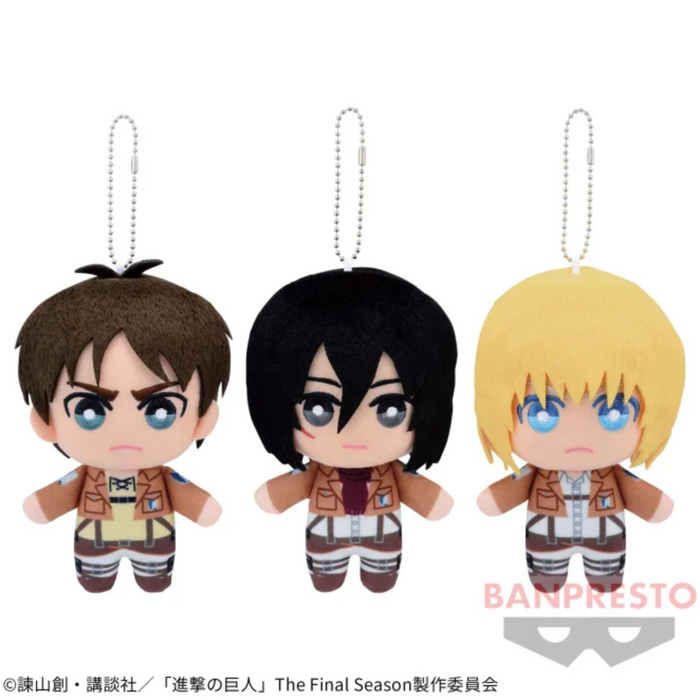 Bandai Attack on Titan Tomonui vol.1 Eren Mikasa Armin Plush