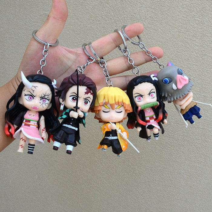 Demon Slayer Keychain pendant school bag doll decoration keychain