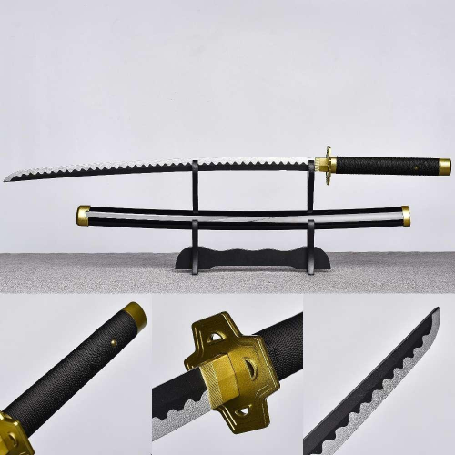 Wooden Sword with Scabbard - One Piece Roronoa Zoro Cosplay Sword