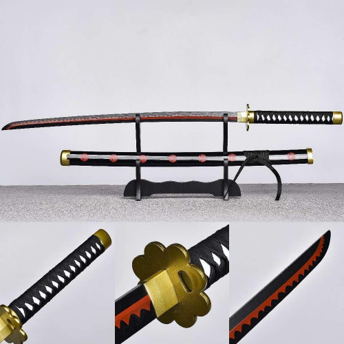 Wooden Sword with Scabbard - One Piece Roronoa Zoro Cosplay Sword