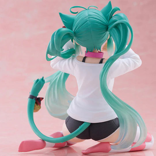 Vocaloid - Hatsune Miku - Desktop Cute - Nekomimi T-Shirt ver. (Taito) Figure