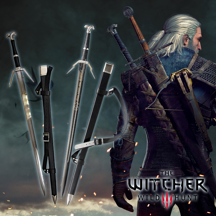 Metal Sword The Witcher 3: Wild Hunt Geralt Of Rivia Silver Sword--Premium Version (us662)