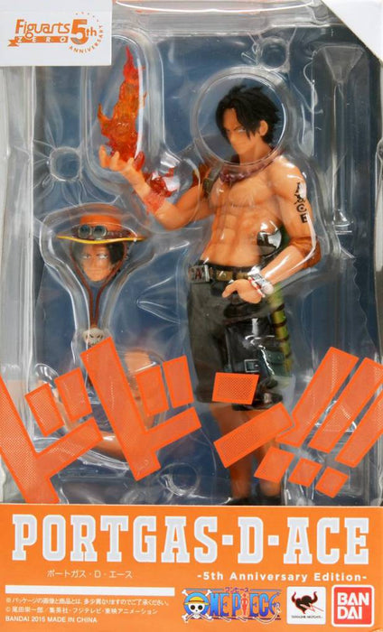 Bandai Tamashii Nations S.H.FiguartsZERO Portogas.D.Ace 5th Anniversary Edition One Piece Action Figure