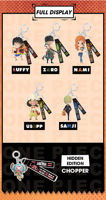 One Piece Officially Licensed Anime Figurine Character Keychain Blind Box