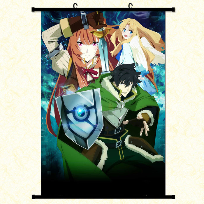 Wall Scroll - The Rising of the Shield Hero Raphtalia & Naofumi Iwatani & filo