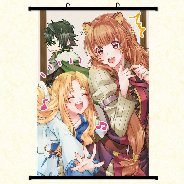 Wall Scroll - The Rising of the Shield Hero Raphtalia & Naofumi Iwatani