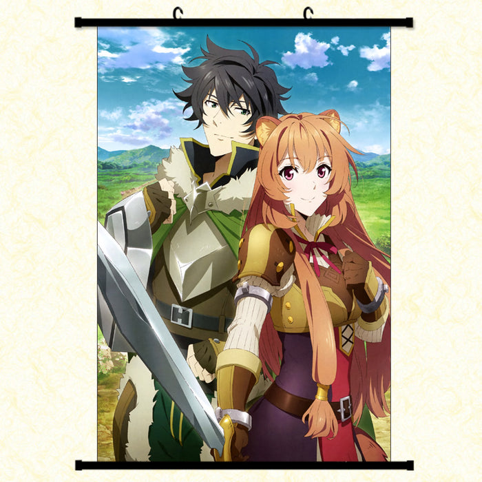 Wall Scroll - The Rising of the Shield Hero Raphtalia & Naofumi Iwatani