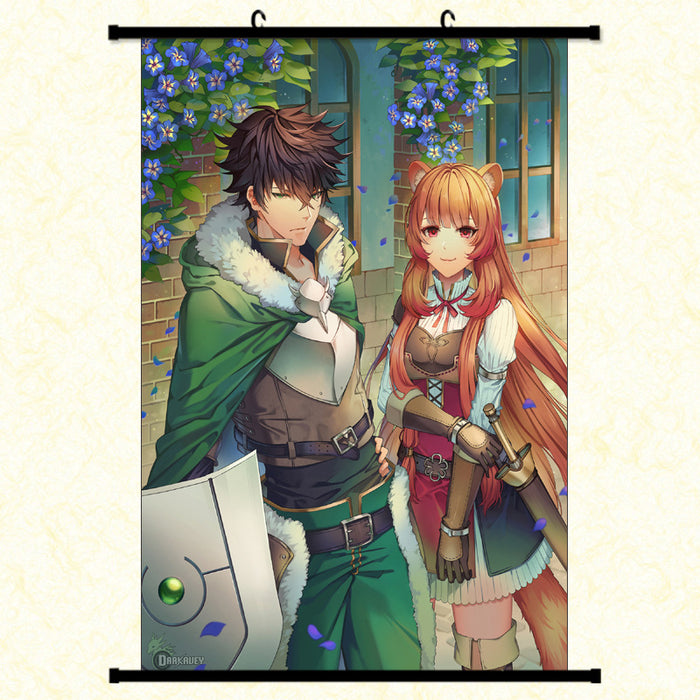 Wall Scroll - The Rising of the Shield Hero Raphtalia & Naofumi Iwatani