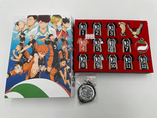 Haikyu!! Anime Karasuno Team Wearing necklace Pendant Cosplay 15 pcs/set Charm set accessories