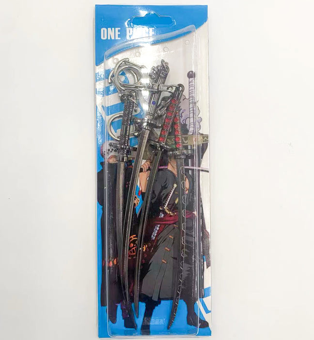 One Piece sword key chain set