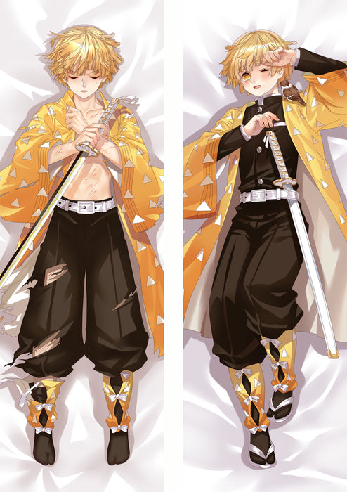 Demon Slayer Zenitsu Dakimakura Hugging Peach Skin Body Pillow (D32)