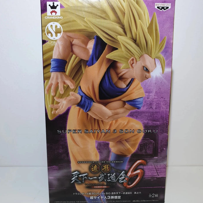 BANDAI Banpresto Dragon Ball Super Saiyan 3 Goku Sculptures Big Budoukai 6 Volume 6 Figure