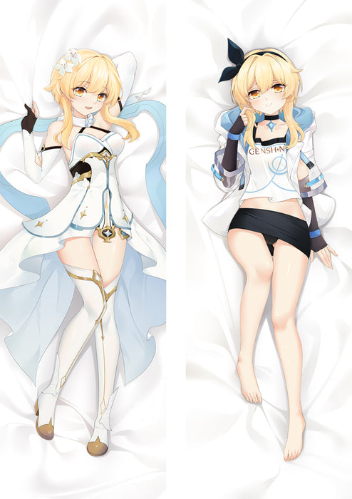 Genshin Impact Lumine Dakimakura HUGGING PEACH SKIN BODY PILLOW (G50)