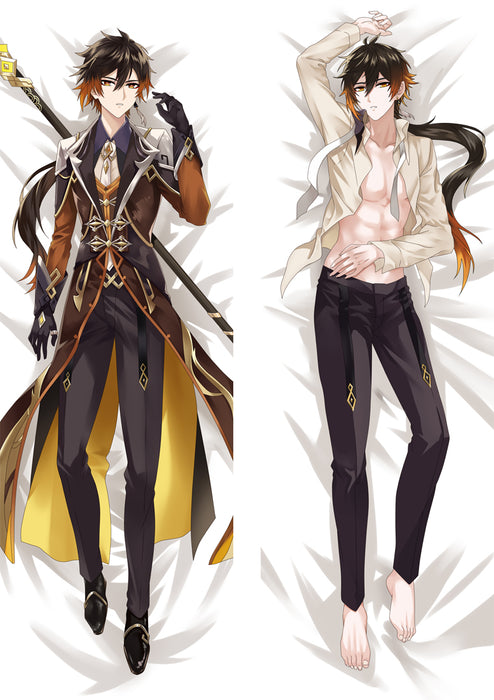 Genshin Impact Zhongli Dakimakura Hugging Peach Skin Body Pillow (G84)