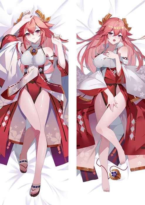 Genshin Impact Yae Miko Dakimakura HUGGING PEACH SKIN BODY PILLOW (G77)