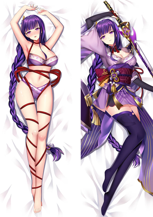 Genshin Impact Raiden Shogun Dakimakura HUGGING PEACH SKIN BODY PILLOW (G56)