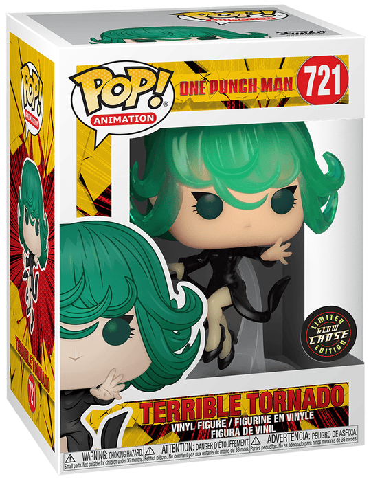 Funko Pop Chase One Punch Man POP! Anime Terrible Tornado Vinyl Figure #721 [Glow-in-the-Dark, Chase Version] FUNKO