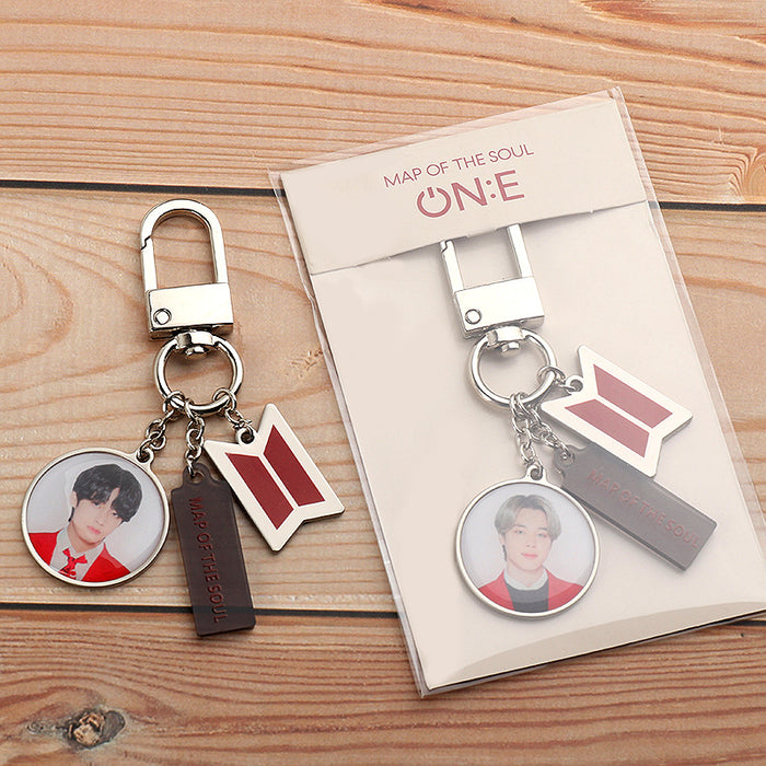 Kpop Bangtan Boys Keychain MAP OF THE SOUL ON:E Keyring