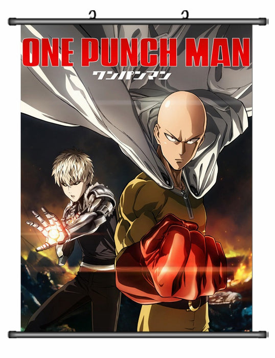 Wall Scroll - One Punch Man Saitama & Genos