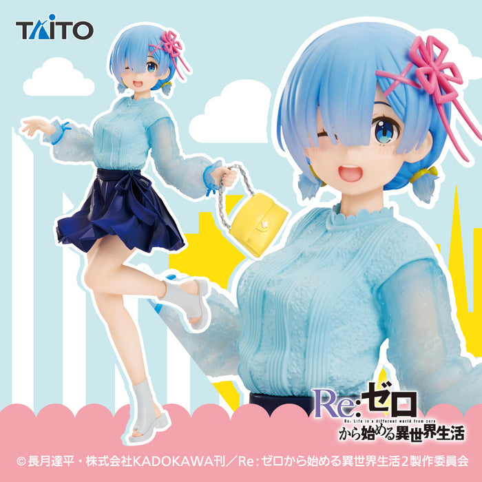 TAITO Re: Zero Starting Life in Another World Rem Figure OUTFIT TO GO OUT VER,