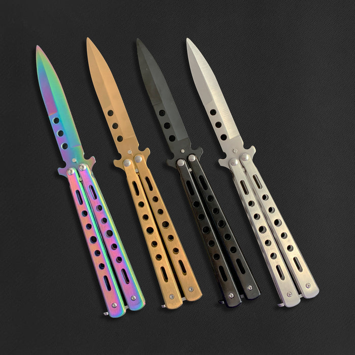 3 HOLE BUTTERFLY KNIFE (Blunt Blade - Non sharp).