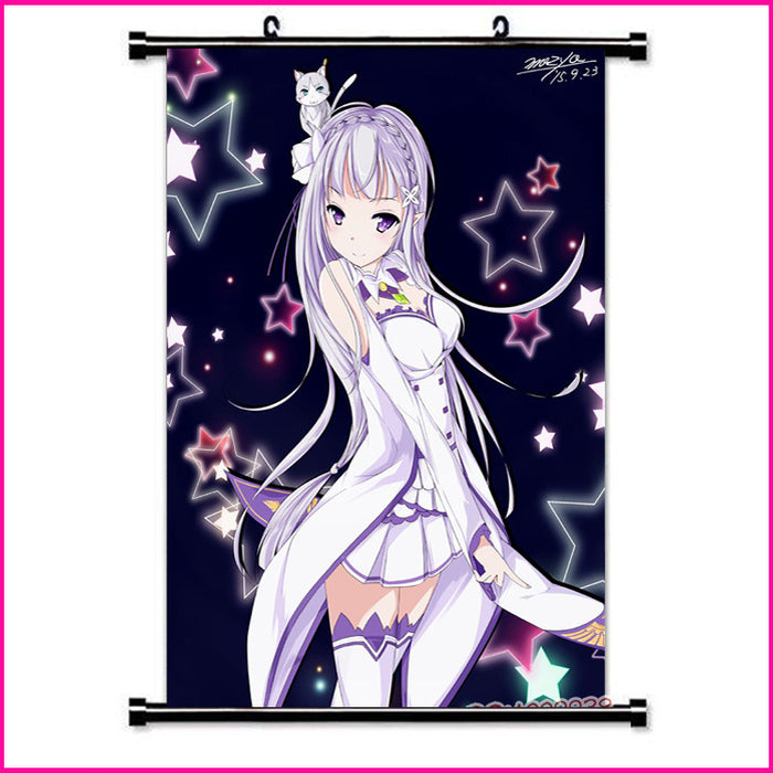 Wall Scroll - Re Zero Emilia