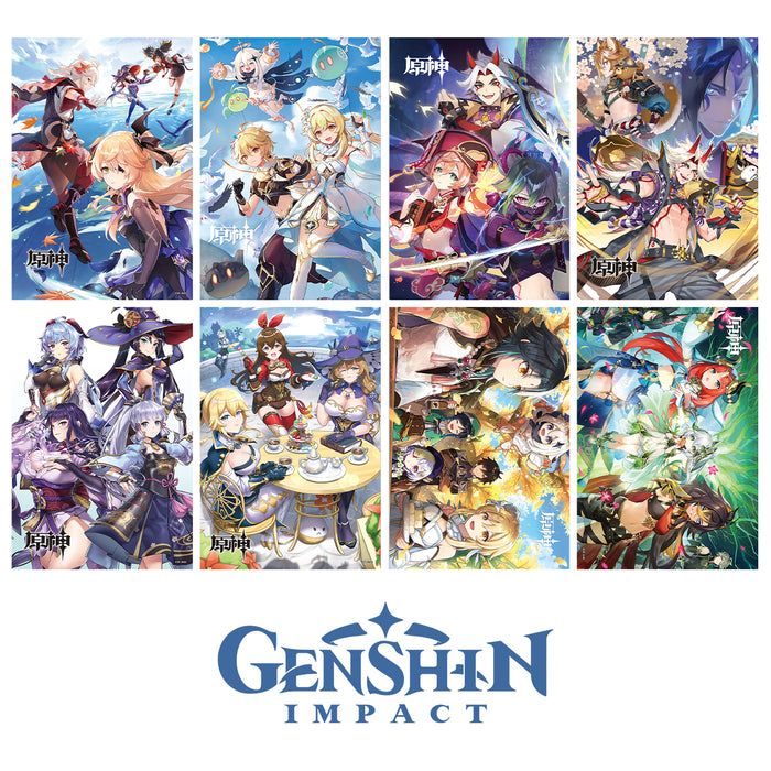 GENSHIN IMPACT 8PC A3-SIZE ANIME POSTER SET 3580