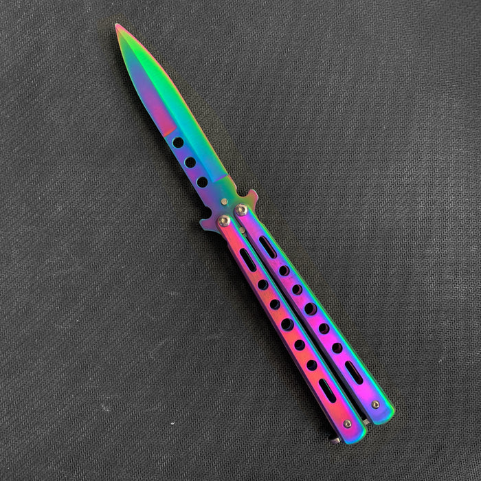 3 HOLE BUTTERFLY KNIFE (Blunt Blade - Non sharp).