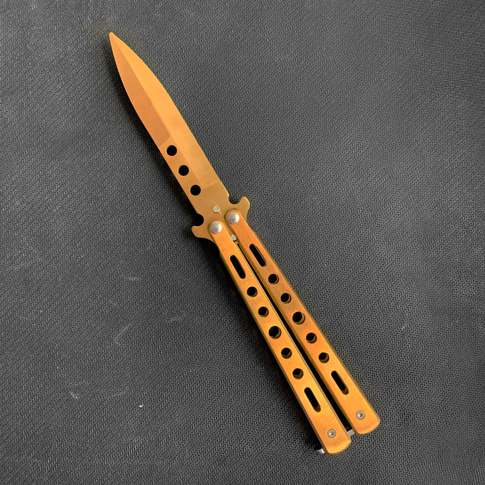 3 HOLE BUTTERFLY KNIFE (Blunt Blade - Non sharp).