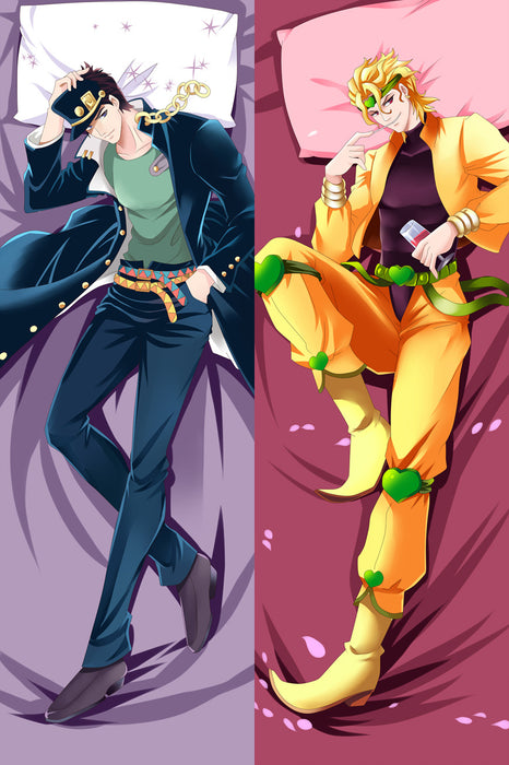 Jojo's Bizarre Adventure Jotaro Kujo & Dio Brando Dakimakura Hugging Peach Skin Body Pillow (J2)