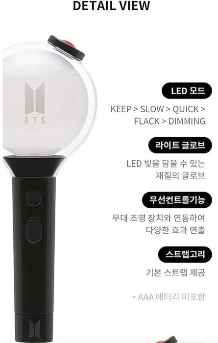 100% official KPOP BTS Army Bomb Light Bangtanboys Lightstick Stick with Bluetooth Ver. 4 (Special Edition!)