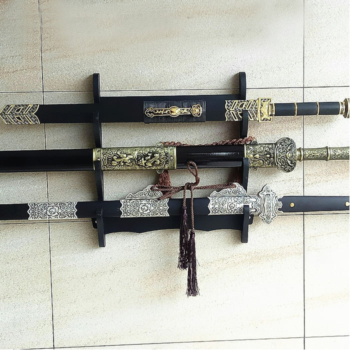 1/2/3/4 Tier Samurai Sword Holder Stand Wall Mount Display for Metal Sword/Wooden/ Foam sword