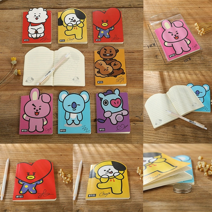 KPOP BTS Bangtan Boys BT21 Notebook CHIMMY COOKY TATA MANG