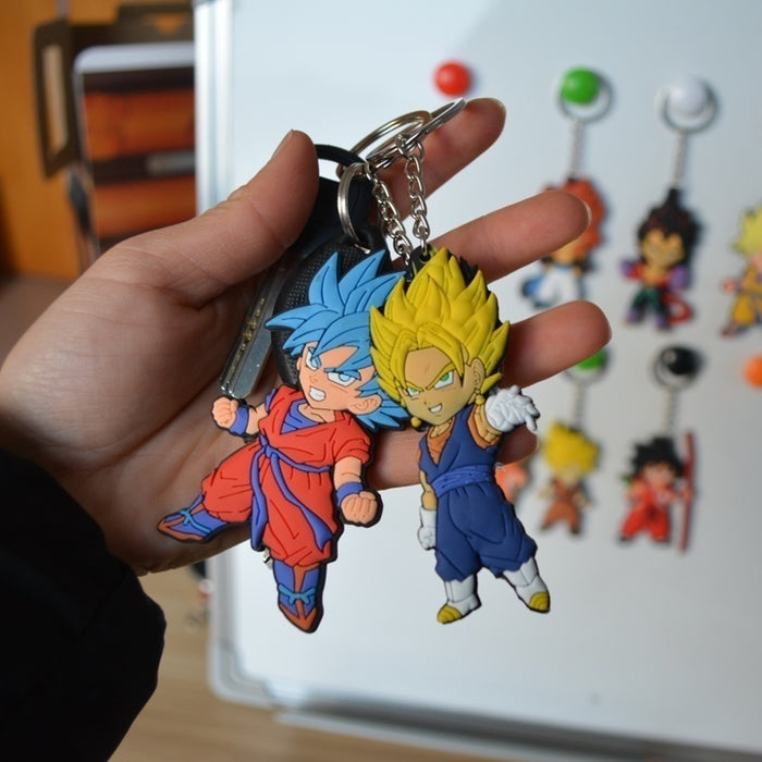 Dragon Ball Z Pvc Model Keychain Double Sides Silicone accessories