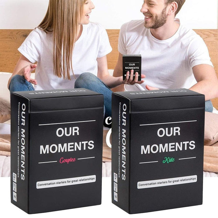 OUR MOMENTS Couples or Kids Conversation Starters for Great Relationships Board Game