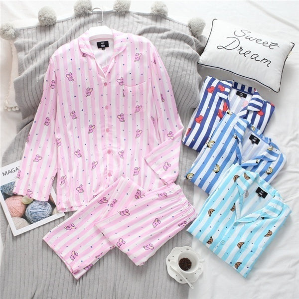 Kpop BTS Bangtan Boys BT21 Pajamas Sleepwear Pyjamas