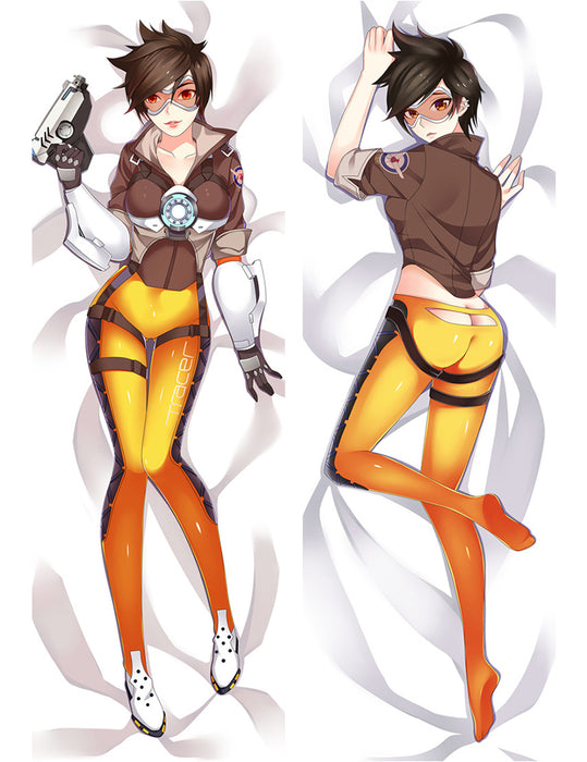 Overwatch Lena Oxton Dakimakura Hugging Peach Skin Body Pillow (O23)