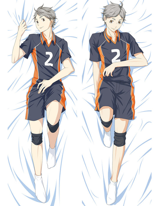 Haikyu!! Koshi Sugawara Dakimakura Hugging Peach Skin Body Pillow (H8)