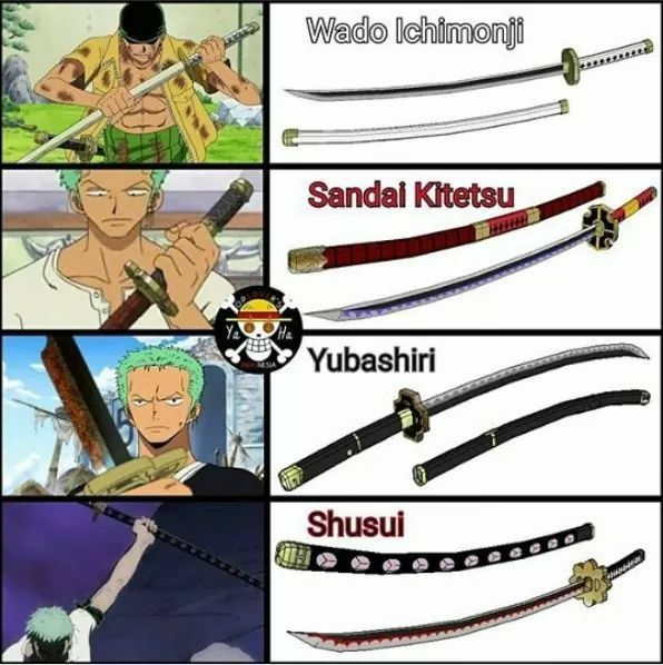 Metal Sword - One Piece Roronoa Zoro's Wado Ichimonji Sword 104cm or 130cm