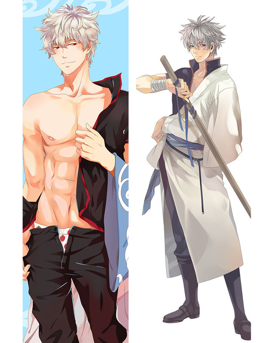 Gintama Sakata Gintoki Dakimakura Hugging Peach Skin Body Pillow (G86)