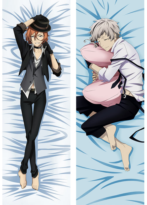 Bungo Stray Dogs Chuuya Nakahara and Atsushi Nakajima Dakimakura Hugging Peach Skin Body Pillow (B8)