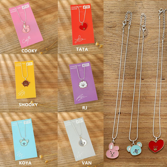 KPOP BTS BANGTAN BOYS: BT21 CHARACTER BADGE - NECKLACE/ BADGE