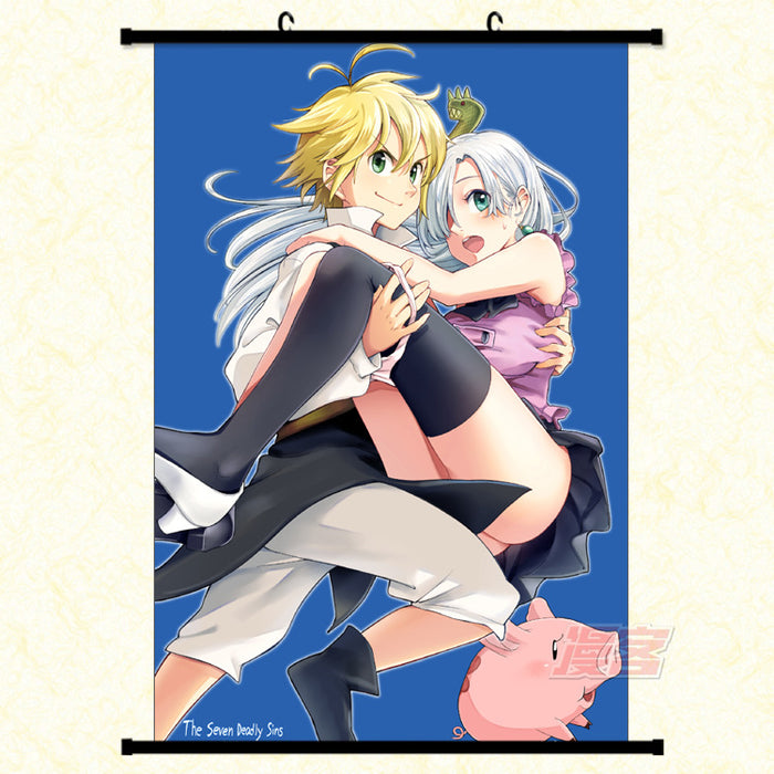 Wall Scroll - Seven Deadly Sins Meliodas & Elizabeth