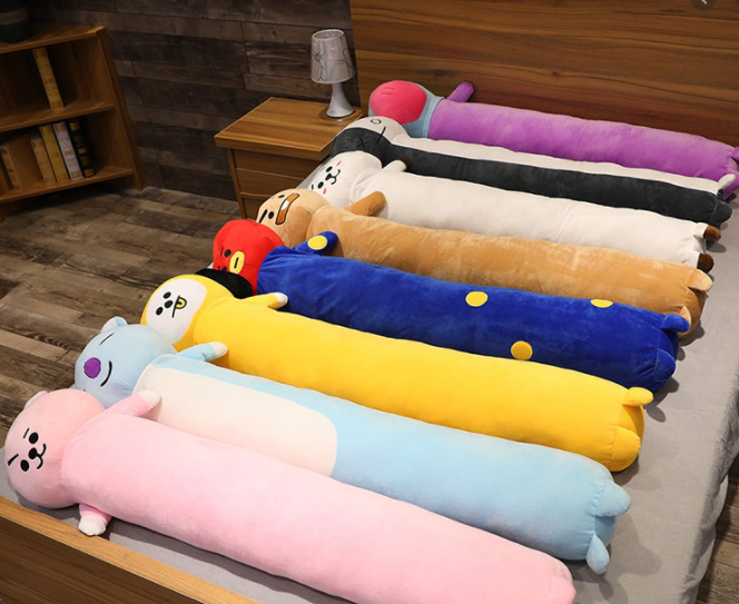 K-pop BTS BT21 - Long Body Pillow 130CM  (RJ, CHIMMY, MANG, TATA, SHOOKY, COOKY, KOYA, VAN)